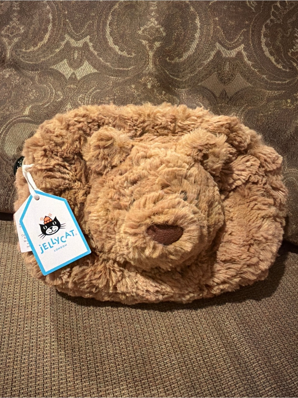 Jellycat Bartholomew Bear Pouch Tan Brown Bear Plush Kids Bag